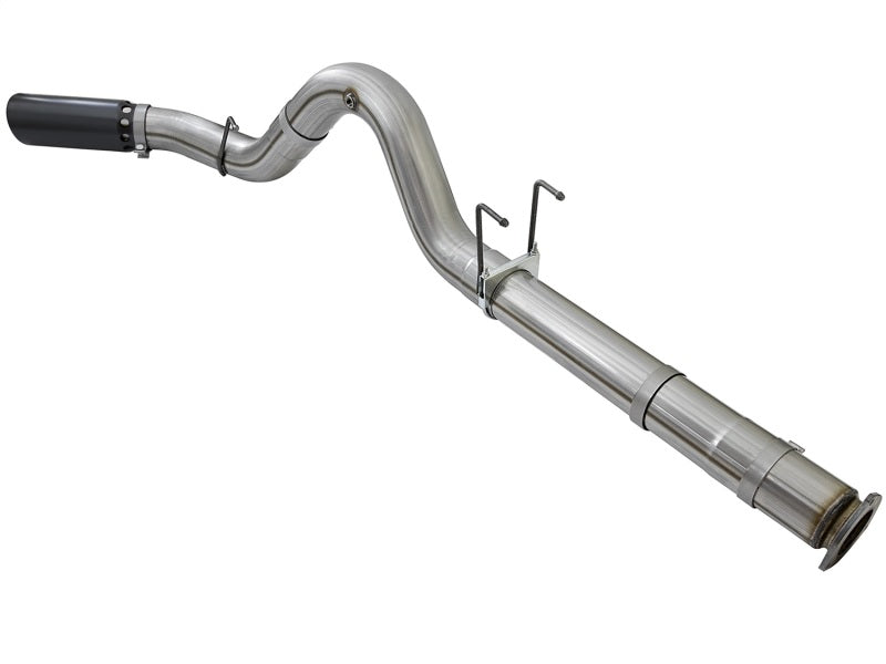 aFe Large Bore HD 5 Inch Diesel Exhaust System with Black Tip for 2017 Ford F-250 & F-350 6.7L V8