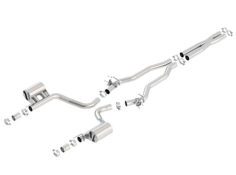 Borla ATAK Cat-Back Exhaust System for 2015-2023 Dodge Charger SRT Hellcat 6.2L V8 with Active Valves