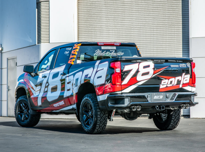 Borla 140776CF ATAK Cat-Back Exhaust System for 2019-2023 Chevrolet Silverado 1500 & GMC Sierra 1500 with 6.2L V8 Engine and Factory Split Rear Exit