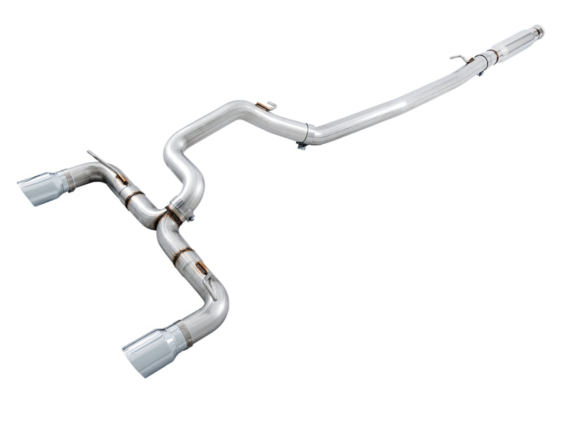 AWE Tuning Ford Focus RS Track Edition Cat-Back Exhaust with Chrome Silver Tips
