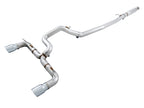AWE Tuning Ford Focus RS Track Edition Cat-Back Exhaust with Chrome Silver Tips