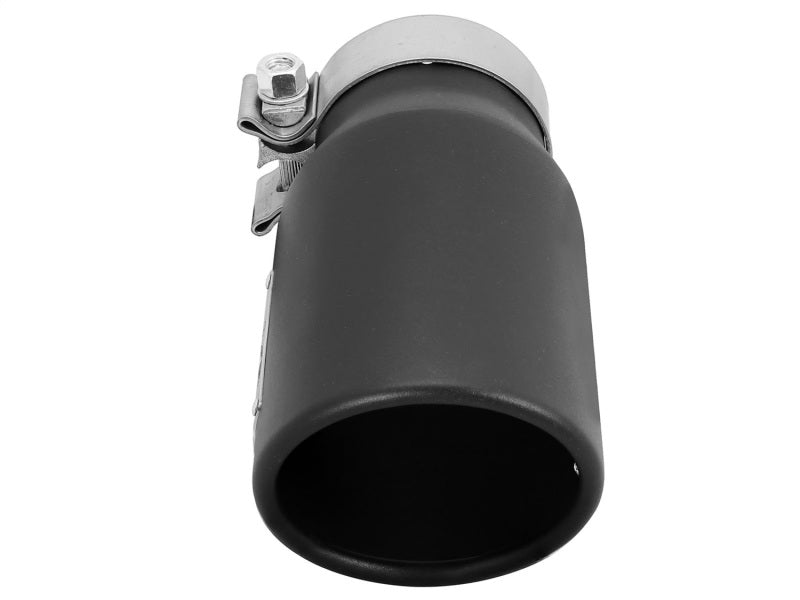 aFe Mach Force-Xp 3-inch Inlet x 4-inch Outlet Stainless Steel Clamp-On Exhaust Tip with Black Finish