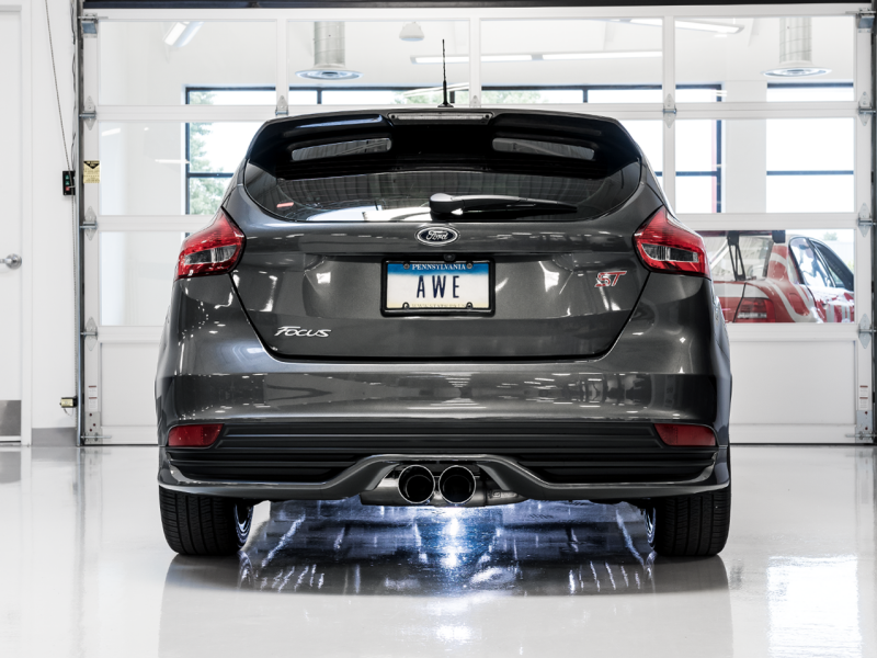 AWE Tuning Ford Focus ST Touring Edition Cat-Back Exhaust – Resonated with Diamond Black Tips