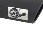 aFe Mach Force-Xp 3-inch Inlet x 4-inch Outlet Stainless Steel Clamp-On Exhaust Tip with Black Finish
