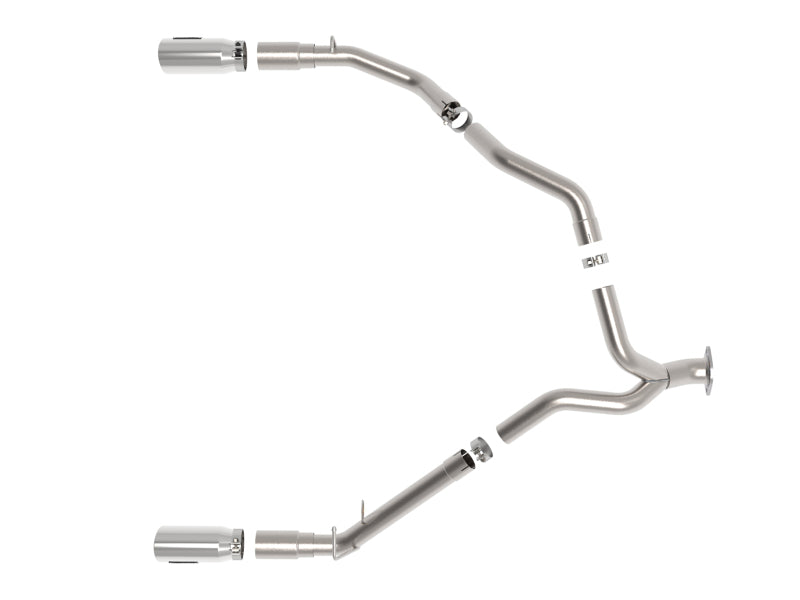 aFe Large Bore-HD 3-Inch 409 Stainless Steel DPF-Back Exhaust System with Polished Tips for Ram 1500 2020-2021