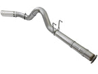 aFe Large Bore HD 5-Inch Stainless Steel DPF-Back Exhaust System with Polished Tip for 2017 Ford Diesel Trucks V8 6.7L (Part #49-43090-P)
