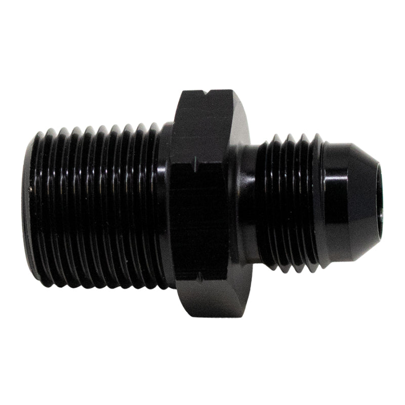 DeatschWerks 6AN Male Flare to 3/8 Inch Male NPT Adapter - Anodized Matte Black