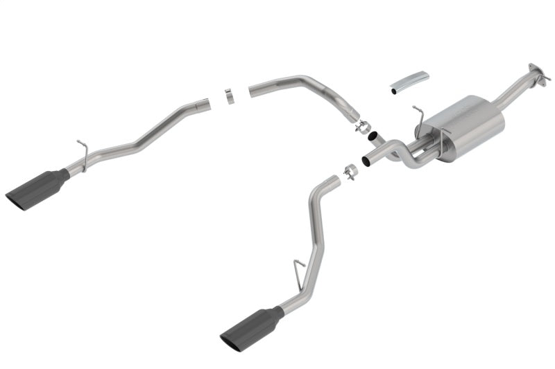 Borla Touring Cat-Back Exhaust System for 2019-2026 Ram 1500 5.7L V8 with Black Chrome Tips — Model 140758BC