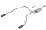 Borla Touring Cat-Back Exhaust System for 2019-2026 Ram 1500 5.7L V8 with Black Chrome Tips — Model 140758BC