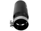 aFe Power SATURN 4S 4-inch Black Intercooled Exhaust Tip with Laser-Cut Logo