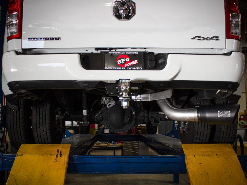aFe ATLAS 5-Inch DPF-Back Aluminum Steel Exhaust System with Black Tip for 2019-2020 Ram 2500 Diesel Trucks L6-6.7L