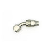 DeatschWerks 8AN Female Swivel 45-Degree Hose End PTFE with Olive Insert - Anodized Matte Black
