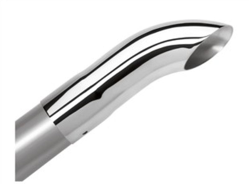 Borla Universal Polished Stainless Steel Exhaust Tip - 3 Inch Inlet, 3 Inch Outlet, Single Round Turndown/Turnout - Part Number 20140