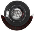K&N Engineering 62-1514 1.5 inch Flange Crankcase Vent Filter with Chrome Top and Heat Shield