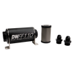 DeatschWerks Stainless Steel 8AN 100 Micron Universal Inline Fuel Filter Housing Kit (110mm)