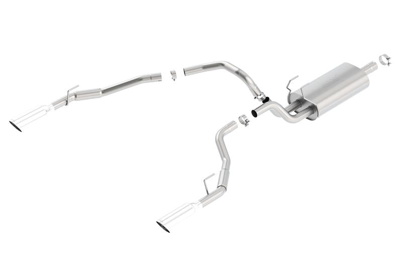 Borla Cat-Back Touring Exhaust System for 2009-2014 Dodge Ram 1500 5.7L V8, Through Bumper Exit, Single Split Rear Exit