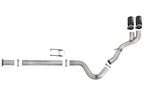 aFe Rebel XD 4-inch Stainless Steel DPF-Back Exhaust System with Dual Black Tips for 2017-2018 Ford Diesel Trucks V8-6.7L