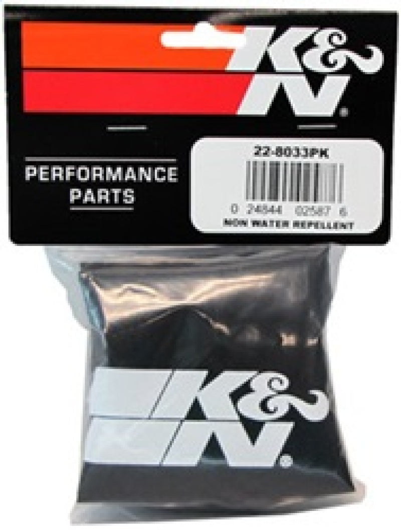 K&N Engineering PreCharger Tapered Air Filter Wrap – 6 Inch Height / 6 Inch Diameter, Black (Part #22-8033PK)