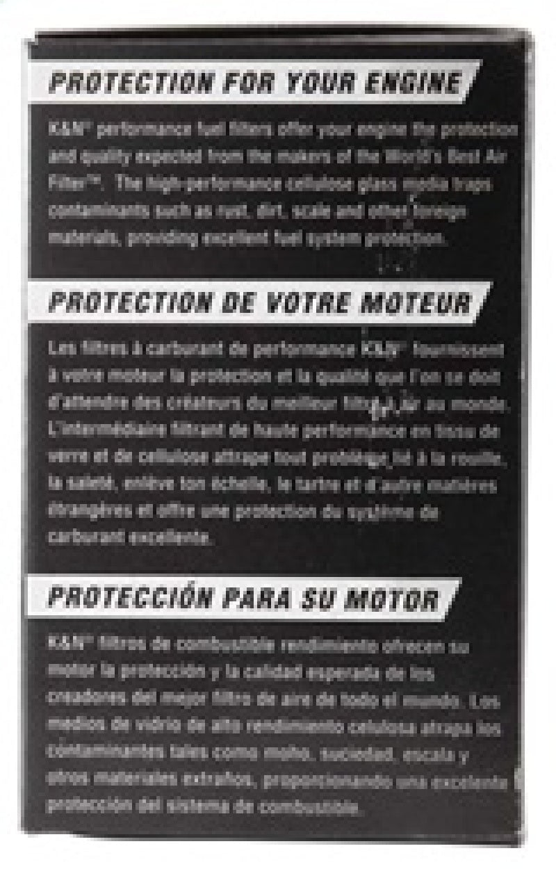 K&N Engineering PF-1000 Cellulose Media Fuel Filter - 2.125 Inch OD x 4.28 Inch Length