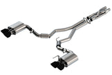 Borla ATAK Cat-Back Exhaust System for 2020-2023 Ford Mustang Shelby GT500 with Black Chrome Tips