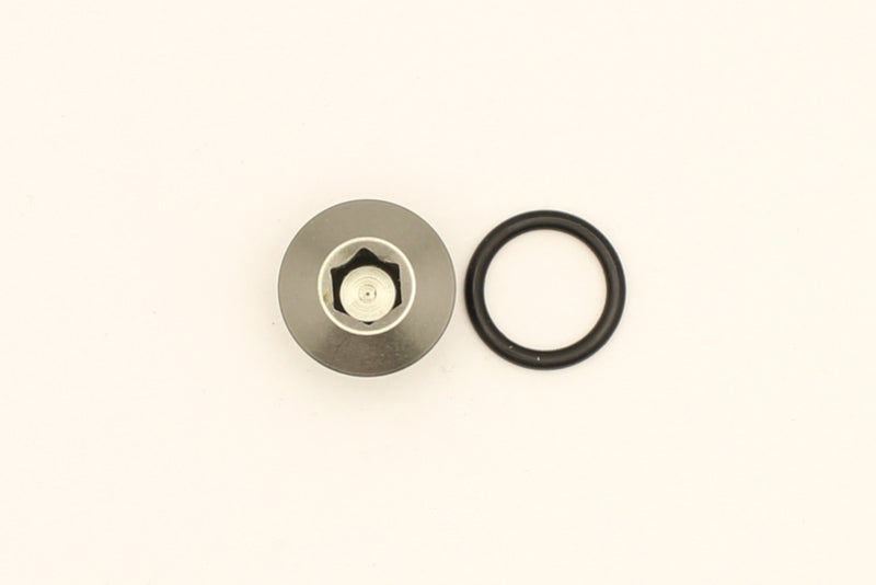 DeatschWerks 6AN ORB Male Plug Low Profile Internal Allen/Hex with O-Ring - Titanium Finish