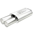 MagnaFlow Performance Exhaust Muffler 14816 with Integrated Welded Tip – Stainless Steel, 2.25/3.5 inch Inlet/Outlet
