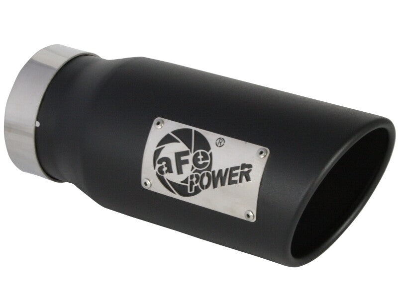aFe Large Bore-HD 3 in Stainless Steel DPF-Back Exhaust System with Black Tips for Ram 1500 (2020-2021)