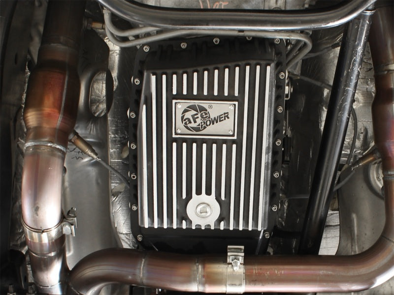 aFe Power Pro Series Transmission Pan for Ford F-150 (09-20) with Machined Fins and Magnetic Drain Plug