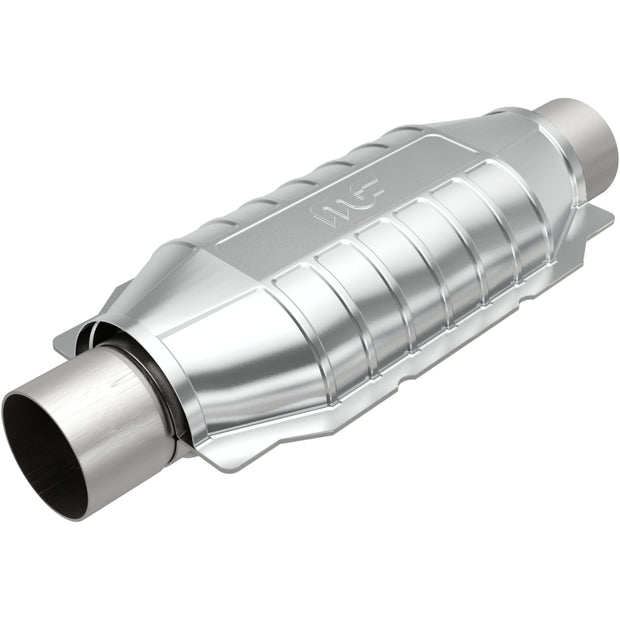 MagnaFlow OEM Grade Universal Catalytic Converter Part Number 51006 – 2.50 Inch Inlet/Outlet, 12 Inch Body Length