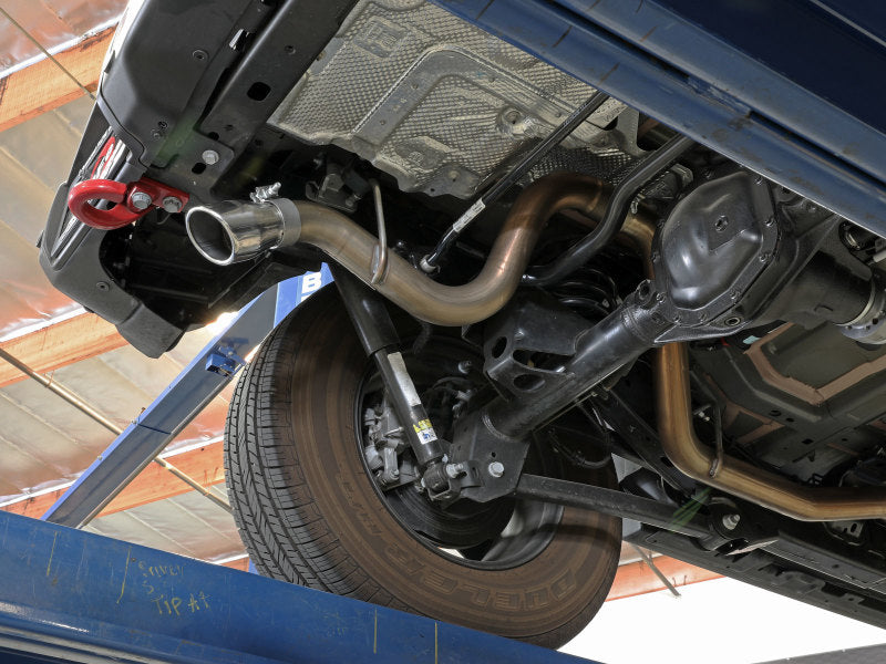 aFe Mach Force-Xp Axle-Back Exhaust System with Polished Tip for Jeep Wrangler JL 2018-2020