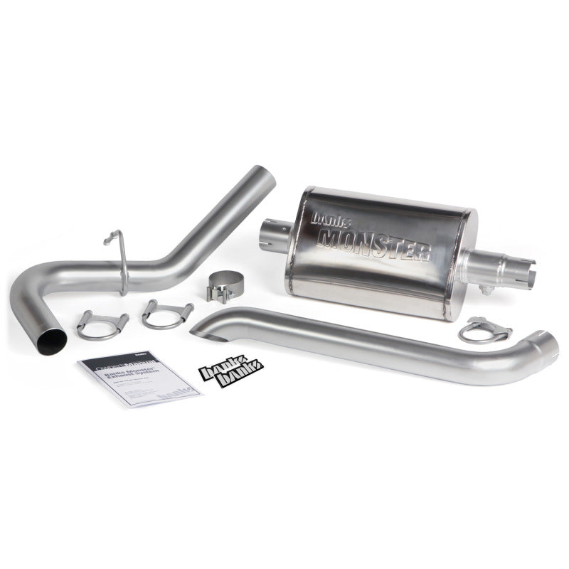 Banks Power 87-01 Jeep 4.0L Cherokee Monster Exhaust System with 2.5-Inch Mandrel-Bent Tailpipe and Straight-Through Muffler