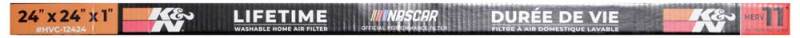 K&N HVAC Filter 24 x 24 x 1 - Reusable Washable Pleated Synthetic Filter for Improved Indoor Air Quality