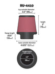 K&N Engineering Universal Rubber Air Filter Part RU-4410 – 3.5 Inch Flange, 4.625 Inch Base, 3.5 Inch Top, 3 Inch Height