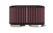 K&N Engineering 2-1/8 inch Dual Flanged Universal Clamp-On Air Filter – 6-1/4 x 4 inch Outer Diameter