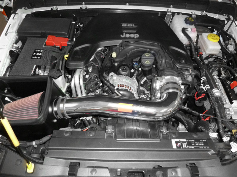 K&N Engineering 77-1576KP High Flow Cold Air Intake System for 2018-2019 Jeep Wrangler JL V6-3.6L