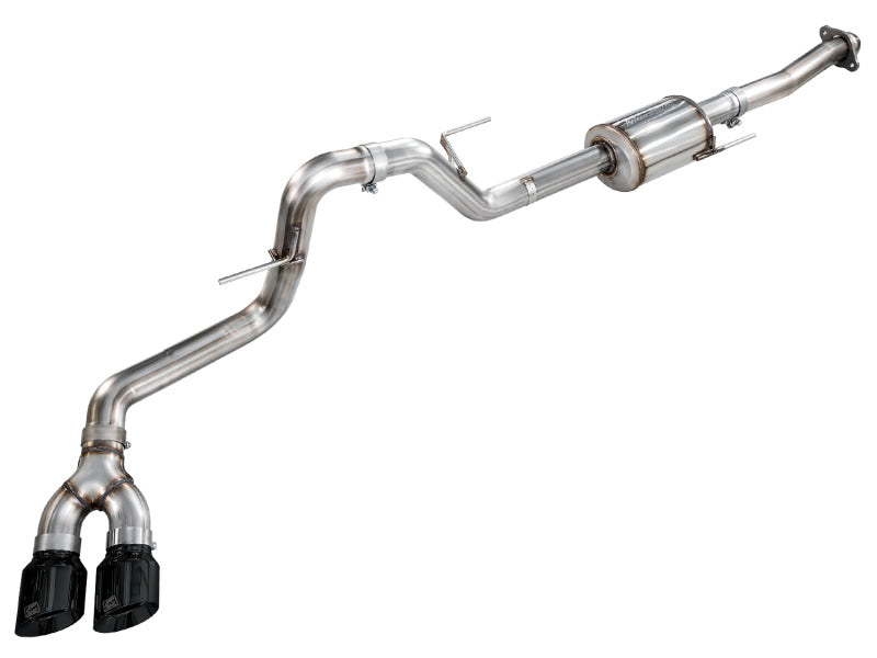 AWE Tuning 3015-33145 Ford F-150 (2021-2025) Dual Side Exit Cat-Back Exhaust with 4.5-Inch Diamond Black Tips