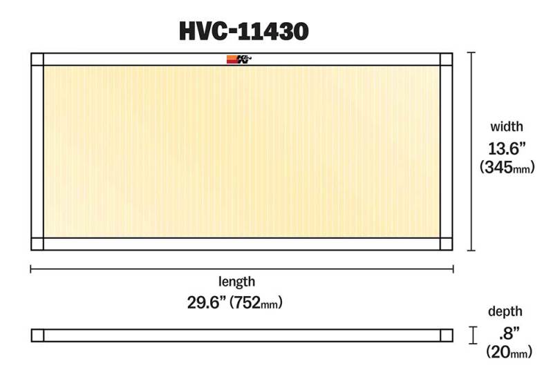 K&N HVAC Filter - 14 x 30 x 1 | Reusable Pleated Synthetic Air Filter with MERV 11 Rating