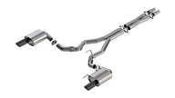 Borla ATAK Cat-Back Exhaust System for 2024-2025 Ford Mustang GT 5.0L V8 with Black Chrome Tips - Part Number 140961BC
