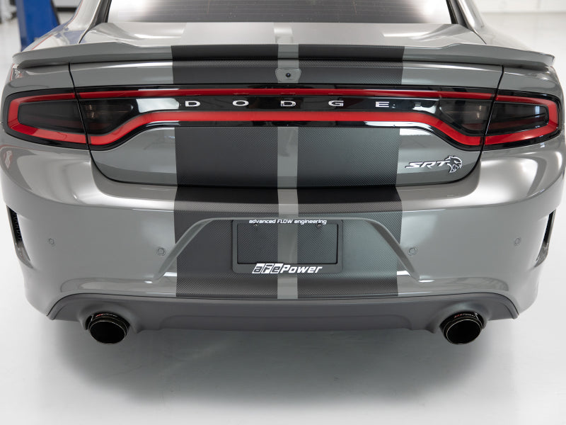 aFe MACH Force-XP 4-1/2 Inch Carbon Fiber OE Replacement Exhaust Tips for Dodge Charger and Hellcat 2015-2018