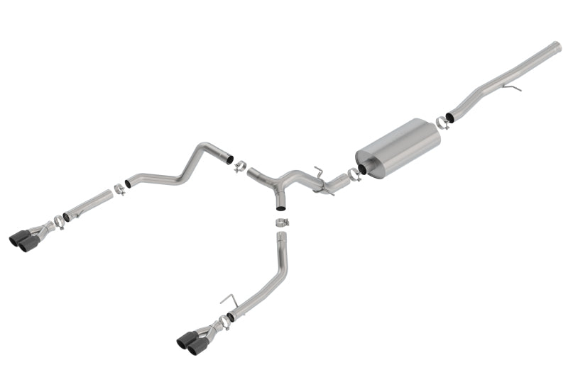 Borla 19 Chevrolet Silverado & GMC Sierra 1500 6.2L SS Touring Cat-Back Exhaust with Black Chrome Tips