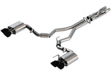 Borla ATAK Cat-Back Exhaust System for 2020-2023 Ford Mustang Shelby GT500 with Black Chrome Tips