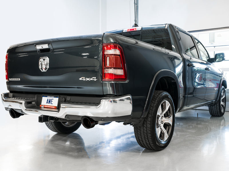 AWE Tuning 19-21 RAM 1500 5.7L Dual Rear Exit Cat-Back Exhaust with Diamond Black Tips - Part Number 3015-33006