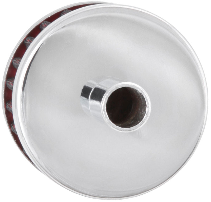 K&N Engineering 62-1100 Steel Base Crankcase Vent Filter – 0.5 Inch Vent OD, 2 Inch Diameter, 1.5 Inch Height