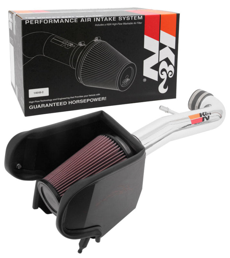 K&N Engineering 77-1576KP High Flow Cold Air Intake System for 2018-2019 Jeep Wrangler JL V6-3.6L