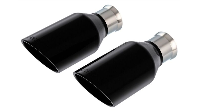 Borla 60718BC Black Chrome 5-inch Round Angle-Cut Exhaust Tips for 2021-2026 Ram 1500 TRX and RHO