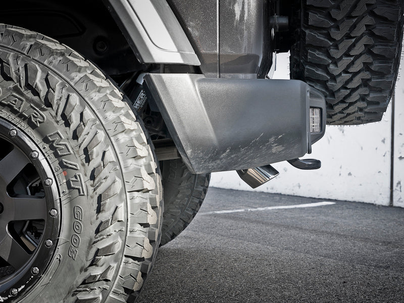 aFe Mach Force-Xp Axle-Back Exhaust System with Polished Tip for Jeep Wrangler JL 2018-2020