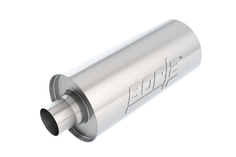 Borla Universal Performance 2.5-inch Inlet/Outlet Stainless Racing Muffler – High-Flow Multi-Core Design for SUVs and Trucks