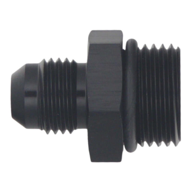 DeatschWerks 8AN ORB Male to 6AN Male Flare Adapter with O-Ring - Anodized Matte Black