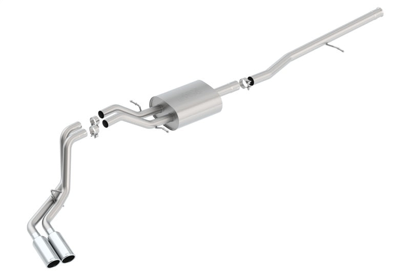 Borla S-Type Cat-Back Exhaust System for 2014-2018 Chevrolet Silverado 1500 & GMC Sierra 1500, 2019 Silverado 1500 LD & Sierra 1500 LD, 5.3L V8 with Side Exit Design