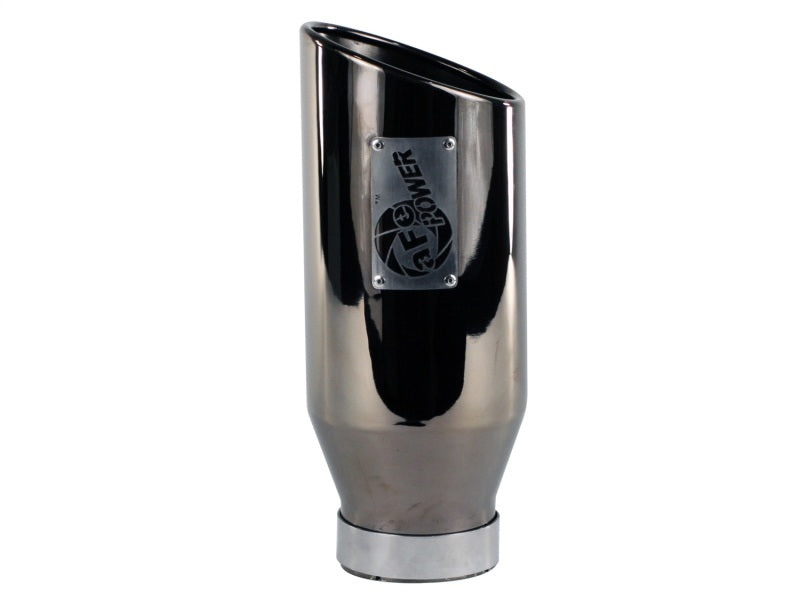 aFe MACHForce XP 304 Stainless Steel Exhaust Tip with Black Chrome Finish – 4 in Inlet x 6 in Outlet x 15 in Length
